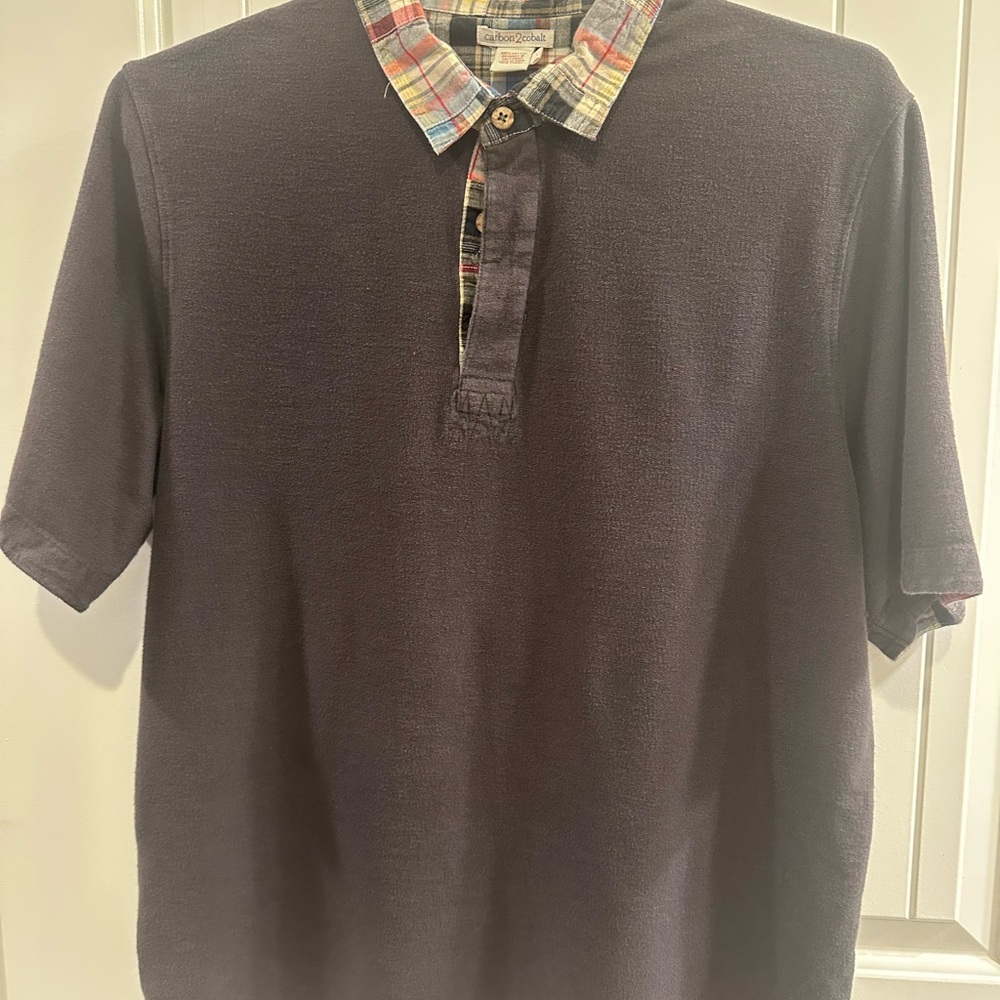 Carbon2Cobalt Men's Plaid Polo Shirt - Multicolor